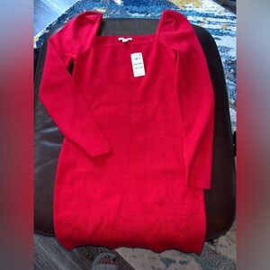 Women’s Square-Neck Bodycon Sweater Dress